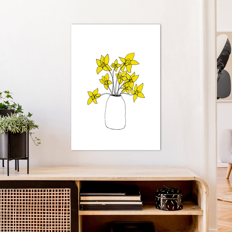 Daffodils Yellow Art Print by Carissa Tanton A1 Black Frame