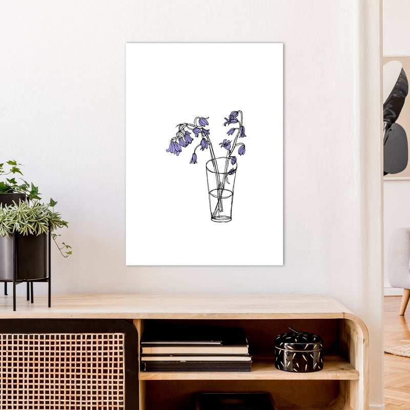 Bluebells Lilac Art Print by Carissa Tanton A1 Black Frame
