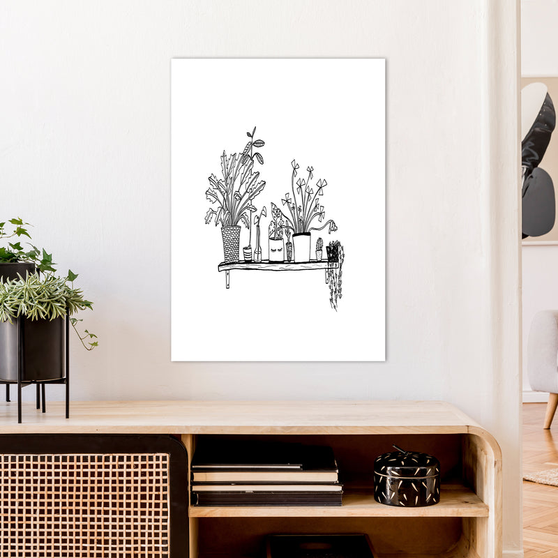 Plant Shelfie Art Print by Carissa Tanton A1 Black Frame