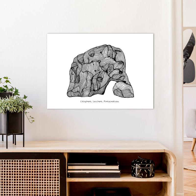 Font Elephant Art Print by Carissa Tanton A1 Black Frame