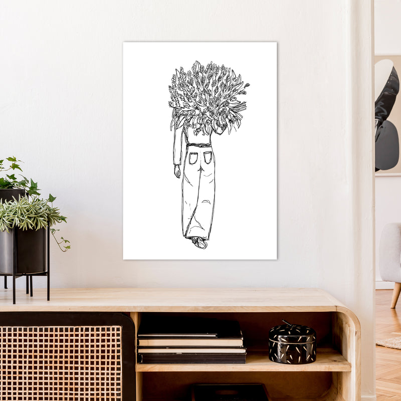 Flower Woman Art Print by Carissa Tanton A1 Black Frame