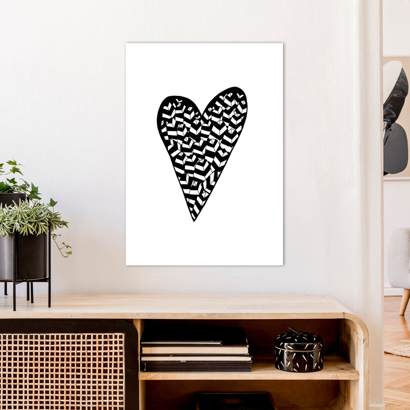 Leaf Heart Art Print by Carissa Tanton A1 Black Frame