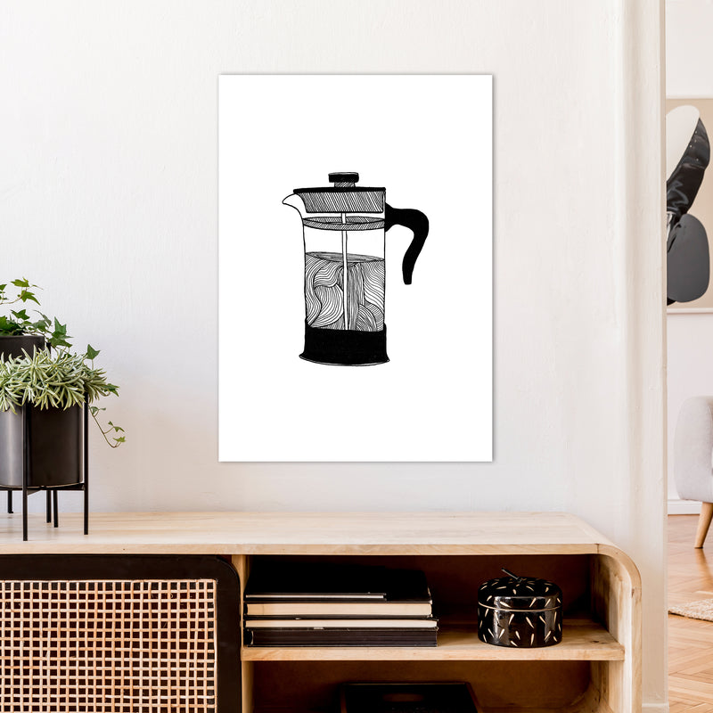 Cafetiere Art Print by Carissa Tanton A1 Black Frame