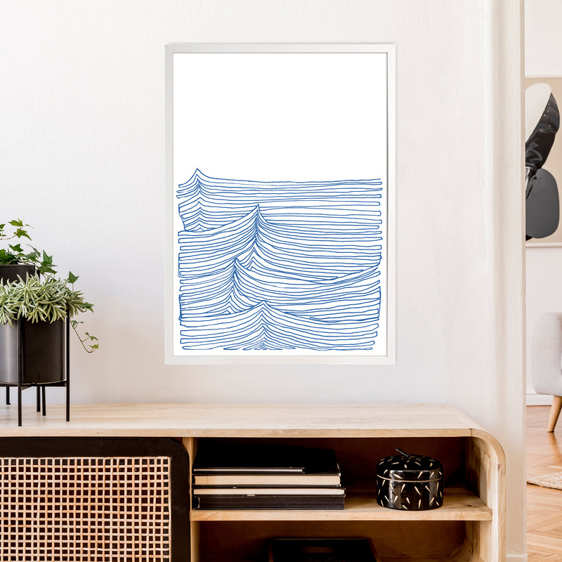 Continuous Sea Blue Art Print by Carissa Tanton A1 Oak Frame