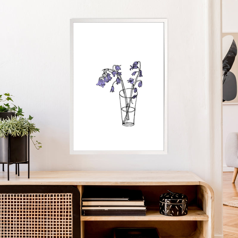 Bluebells Lilac Art Print by Carissa Tanton A1 Oak Frame