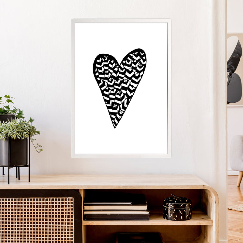 Leaf Heart Art Print by Carissa Tanton A1 Oak Frame