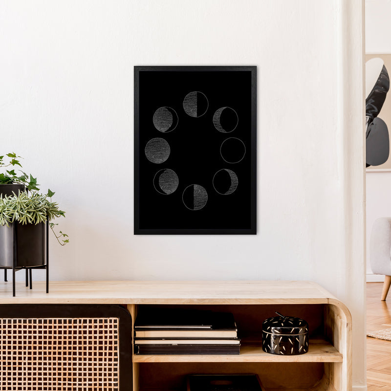 Moon Cycle Invert Art Print by Carissa Tanton A2 White Frame