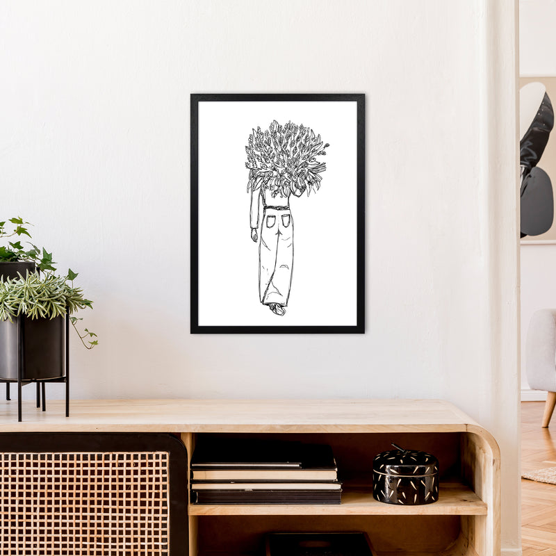 Flower Woman Art Print by Carissa Tanton A2 White Frame