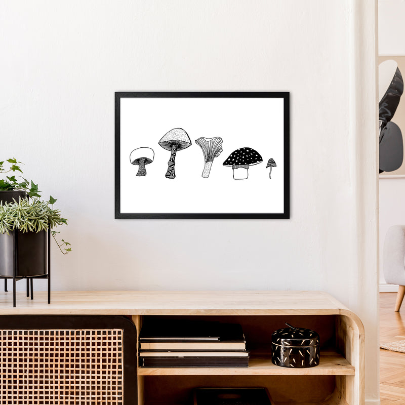 Mushrooms Art Print by Carissa Tanton A2 White Frame