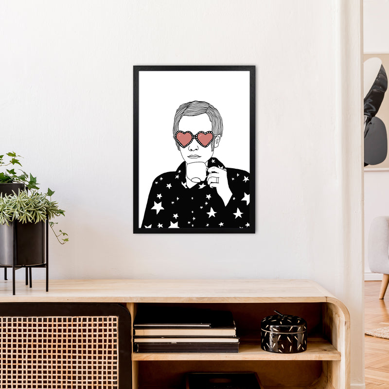 Elton John Art Print by Carissa Tanton A2 White Frame