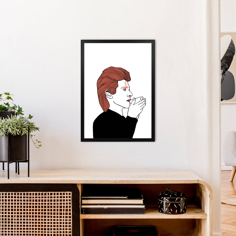 Bowie Tea Art Print by Carissa Tanton A2 White Frame