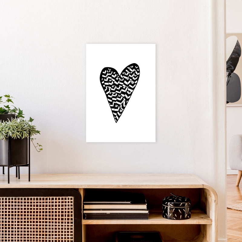 Leaf Heart Art Print by Carissa Tanton A2 Black Frame