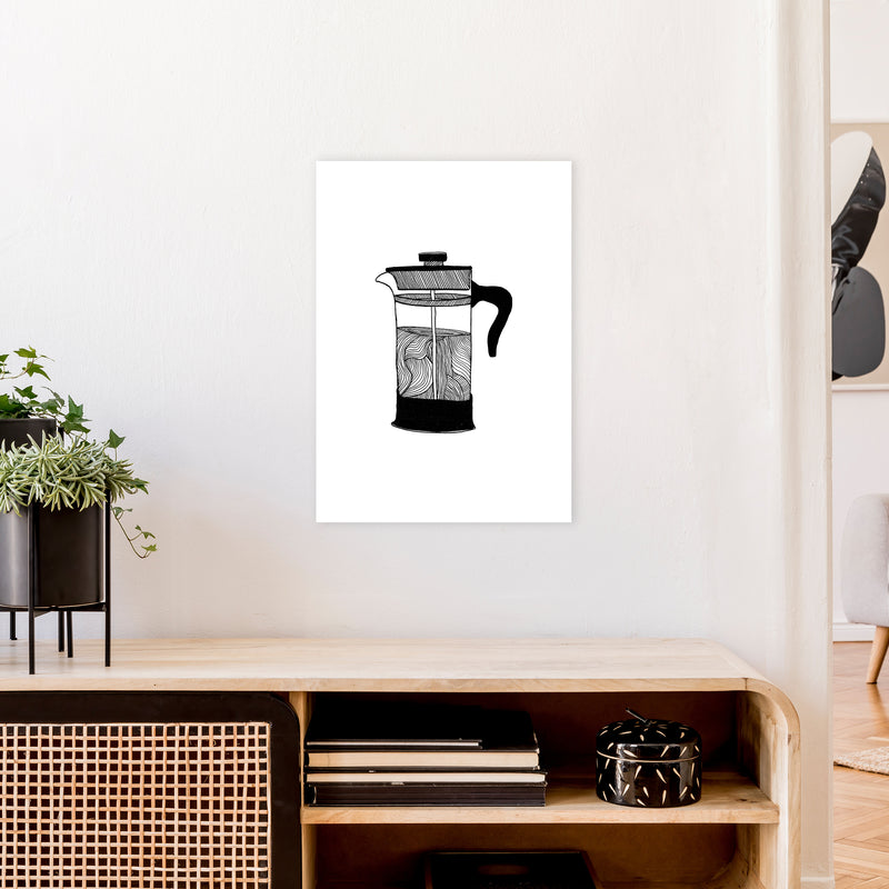 Cafetiere Art Print by Carissa Tanton A2 Black Frame