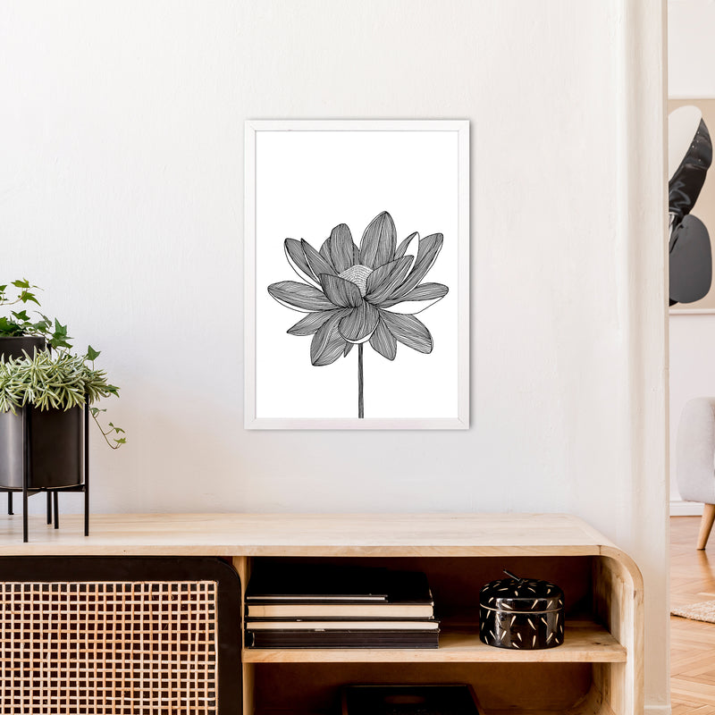 Lotus Art Print by Carissa Tanton A2 Oak Frame