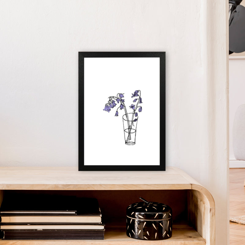 Bluebells Lilac Art Print by Carissa Tanton A3 White Frame