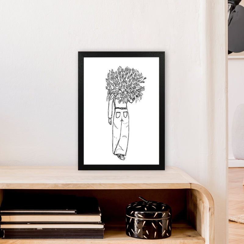 Flower Woman Art Print by Carissa Tanton A3 White Frame