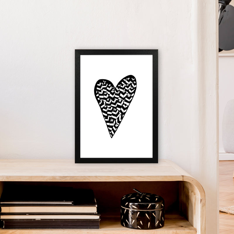 Leaf Heart Art Print by Carissa Tanton A3 White Frame