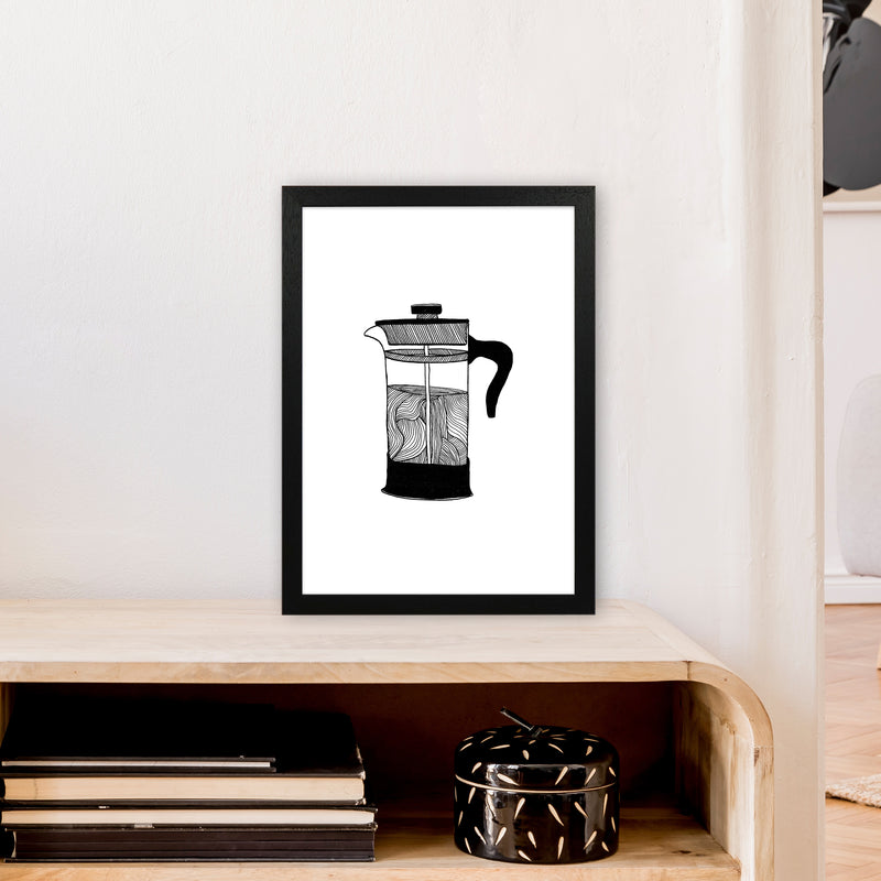 Cafetiere Art Print by Carissa Tanton A3 White Frame
