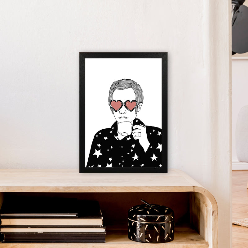 Elton John Art Print by Carissa Tanton A3 White Frame