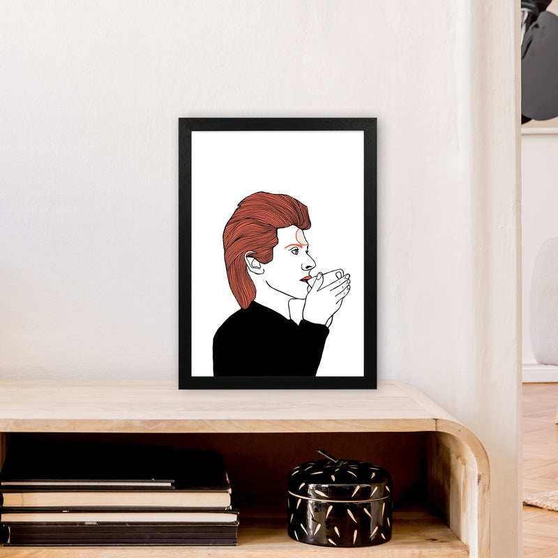 Bowie Tea Art Print by Carissa Tanton A3 White Frame