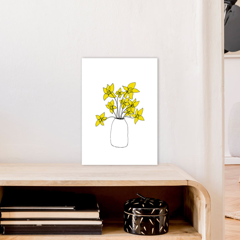 Daffodils Yellow Art Print by Carissa Tanton A3 Black Frame
