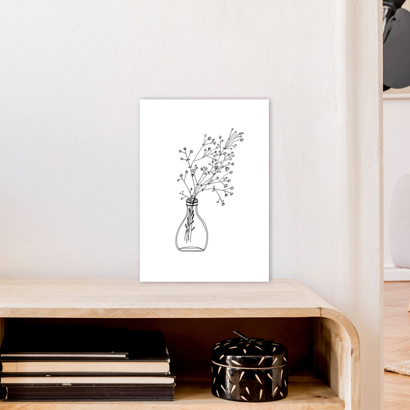 White Flowers Art Print by Carissa Tanton A3 Black Frame