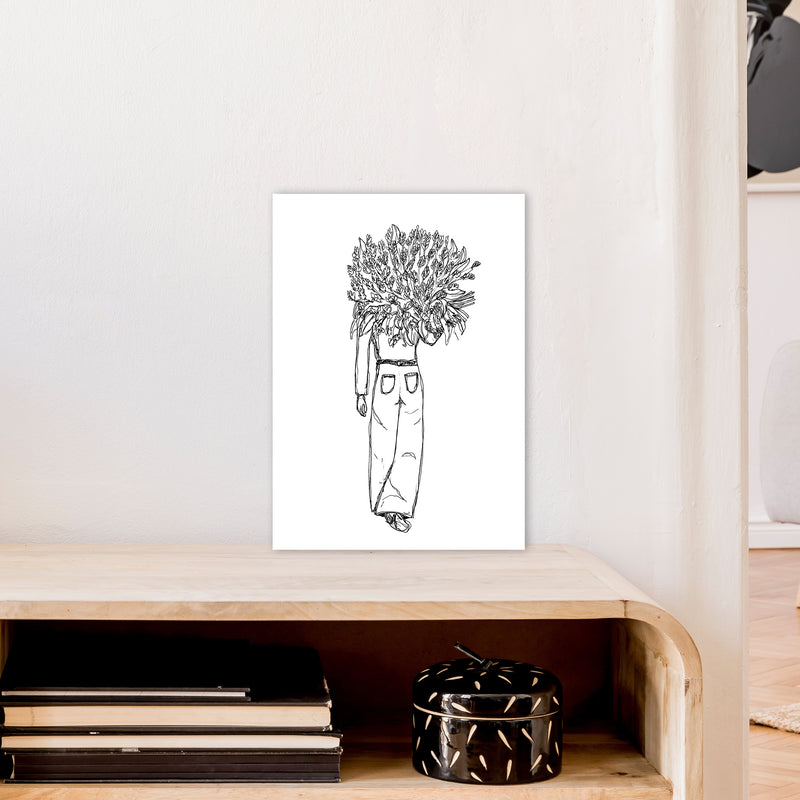 Flower Woman Art Print by Carissa Tanton A3 Black Frame