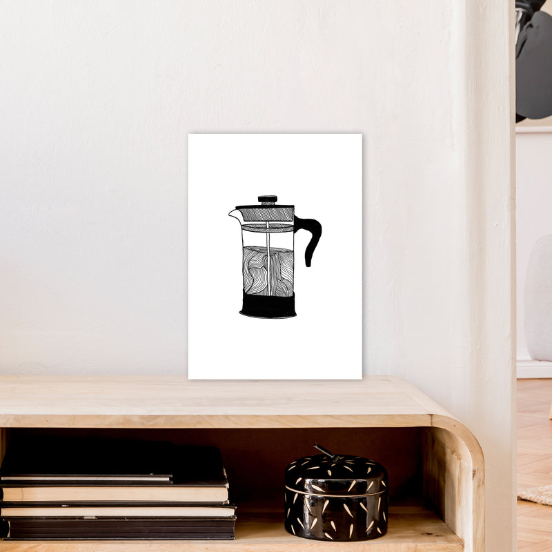 Cafetiere Art Print by Carissa Tanton A3 Black Frame