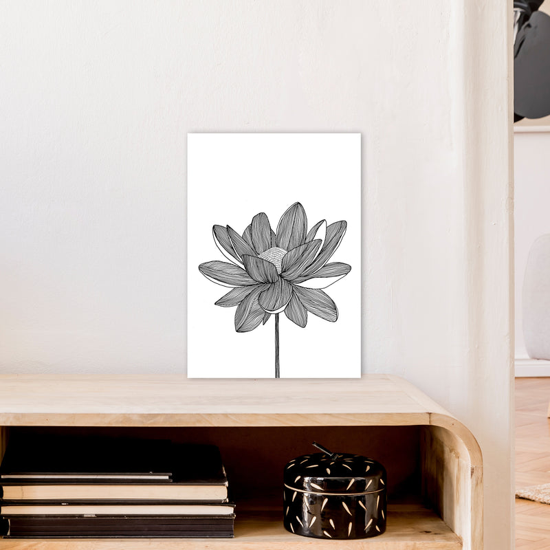 Lotus Art Print by Carissa Tanton A3 Black Frame