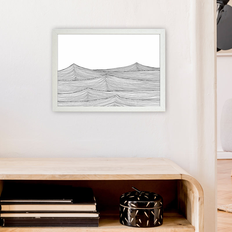 Continuous Sea Horizontal Art Print by Carissa Tanton A3 Oak Frame