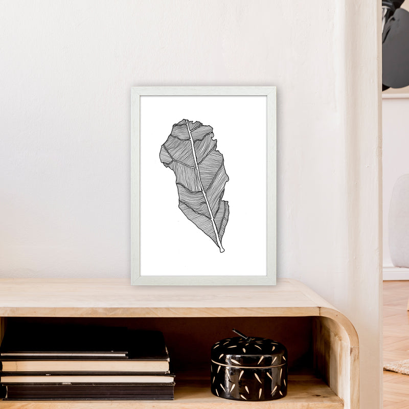 Kyobancha Leaf Art Print by Carissa Tanton A3 Oak Frame