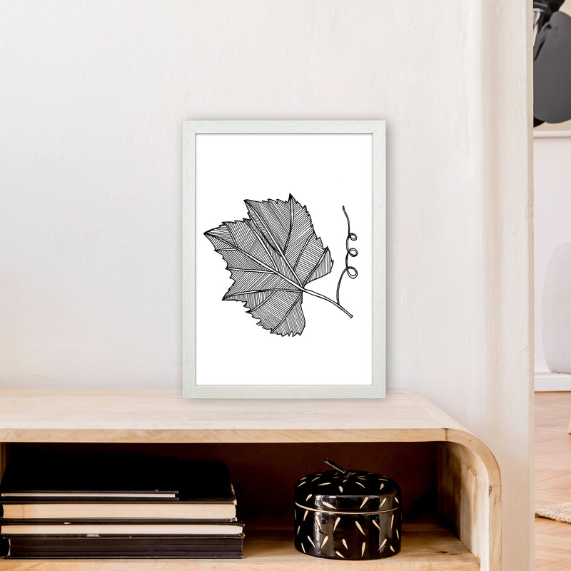 Vine Leaf Art Print by Carissa Tanton A3 Oak Frame
