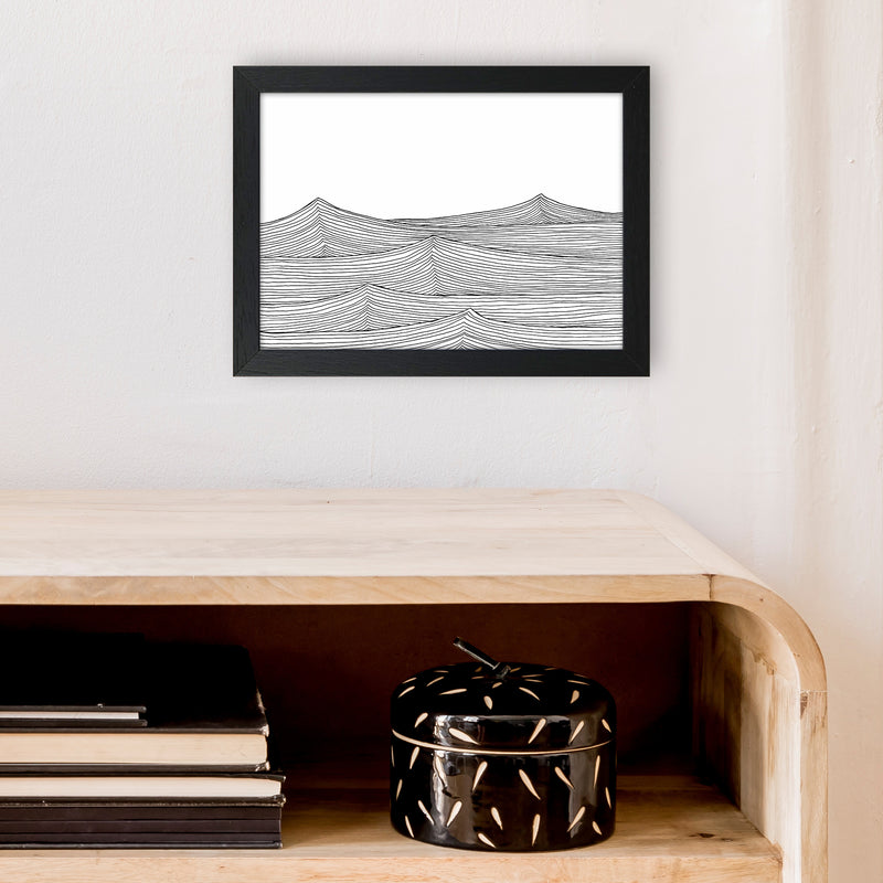 Continuous Sea Horizontal Art Print by Carissa Tanton A4 White Frame