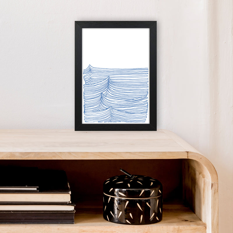 Continuous Sea Blue Art Print by Carissa Tanton A4 White Frame