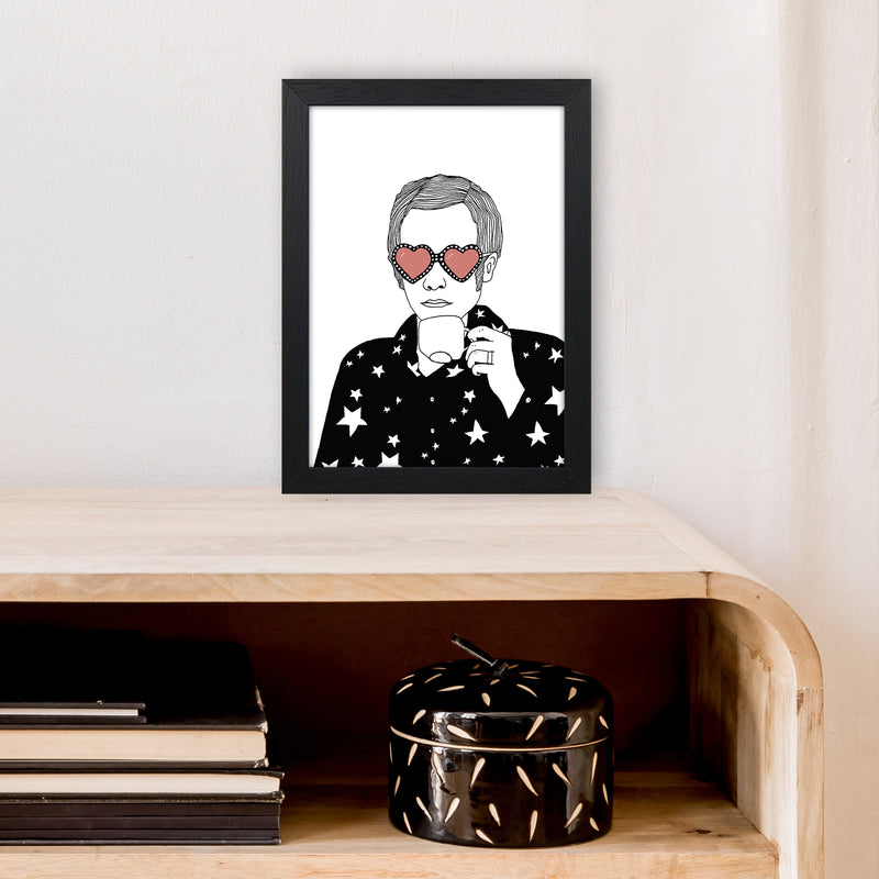 Elton John Art Print by Carissa Tanton A4 White Frame