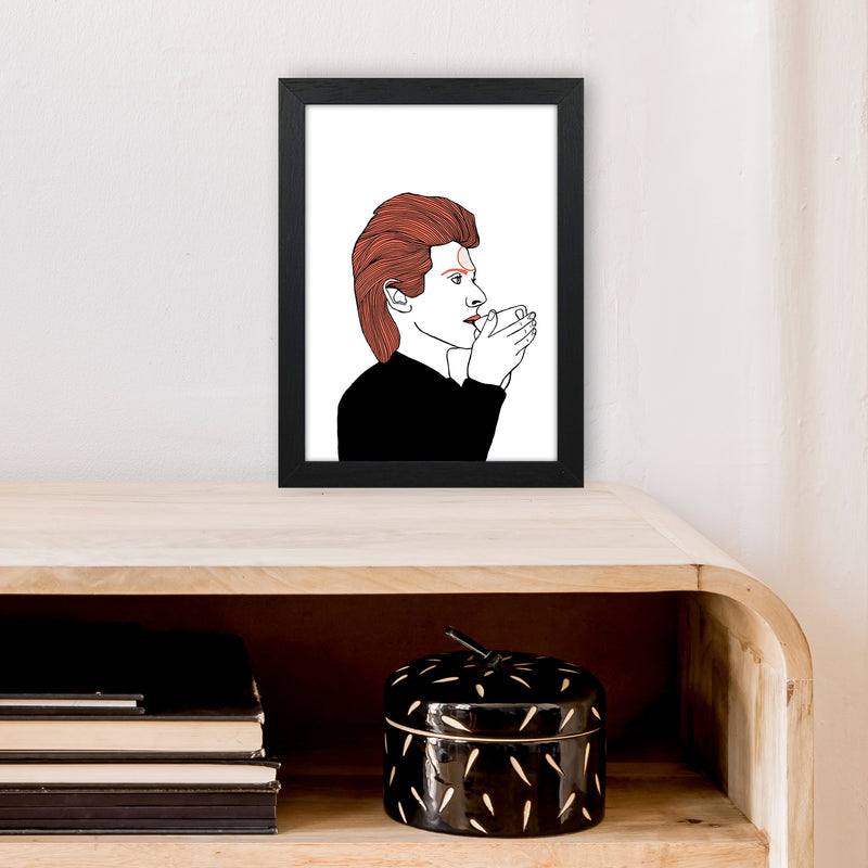 Bowie Tea Art Print by Carissa Tanton A4 White Frame