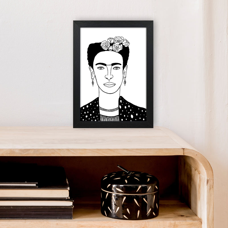 Frida Art Print by Carissa Tanton A4 White Frame