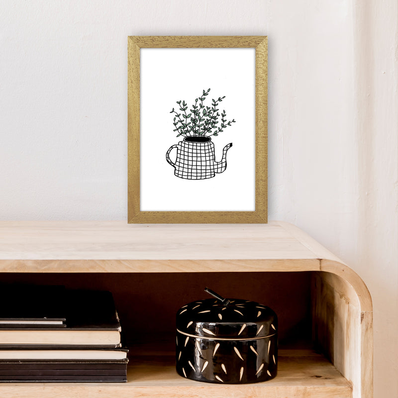 Teapot Plants Green Art Print by Carissa Tanton A4 Print Only