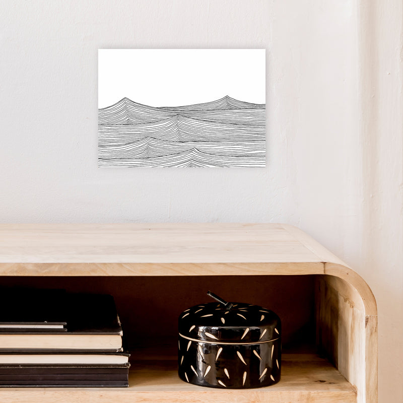 Continuous Sea Horizontal Art Print by Carissa Tanton A4 Black Frame