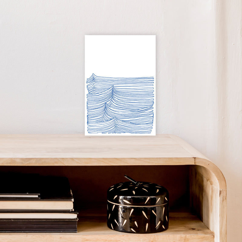 Continuous Sea Blue Art Print by Carissa Tanton A4 Black Frame