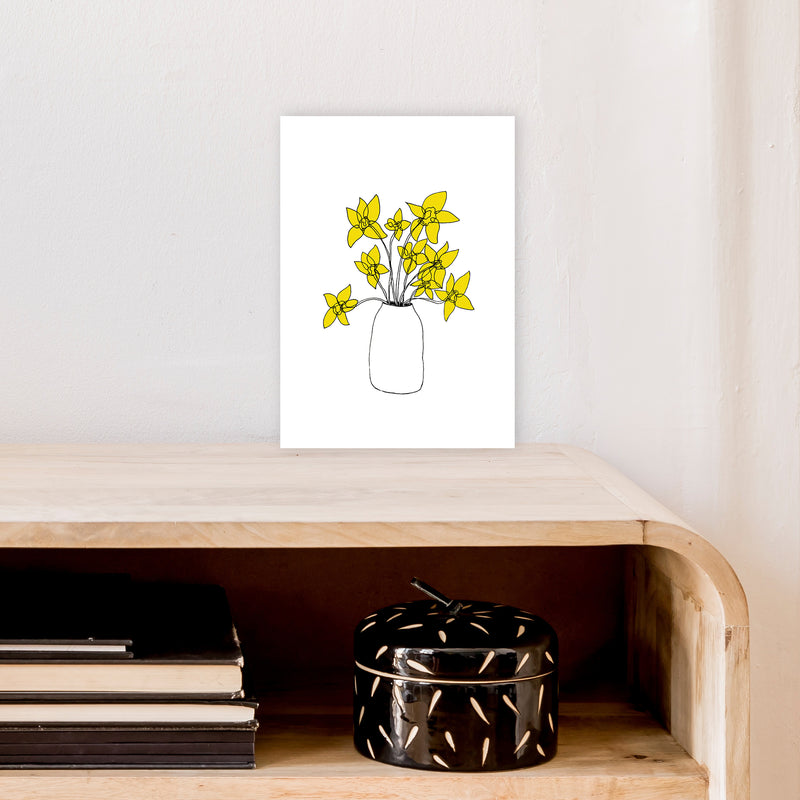 Daffodils Yellow Art Print by Carissa Tanton A4 Black Frame