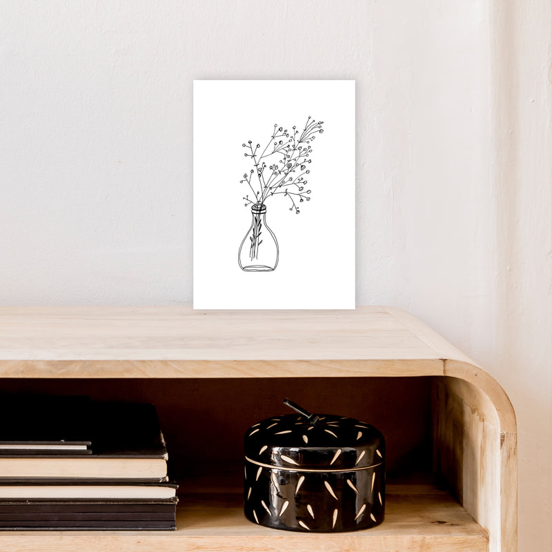 White Flowers Art Print by Carissa Tanton A4 Black Frame