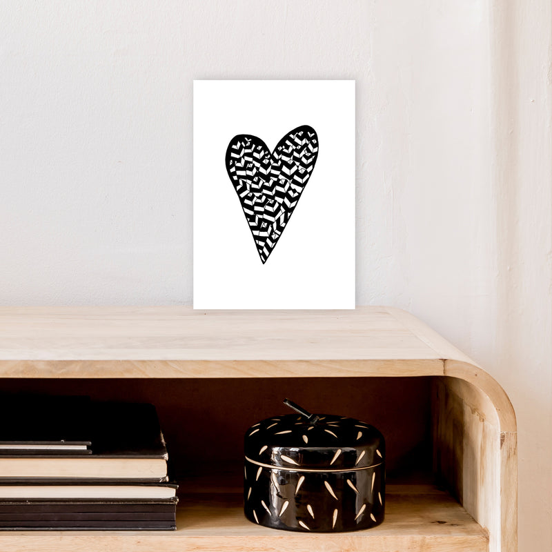 Leaf Heart Art Print by Carissa Tanton A4 Black Frame