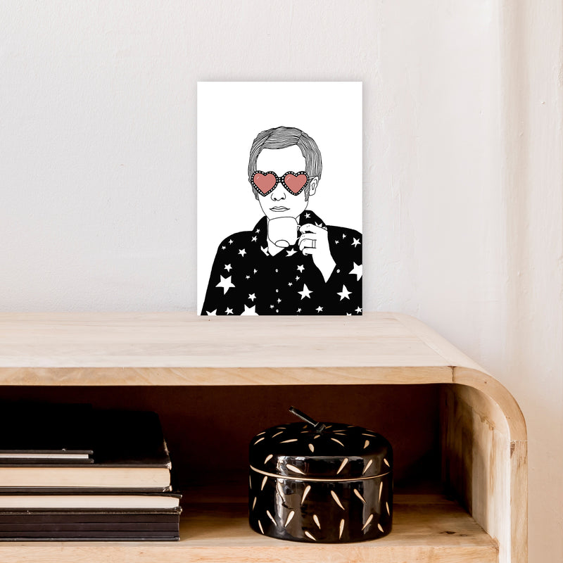 Elton John Art Print by Carissa Tanton A4 Black Frame