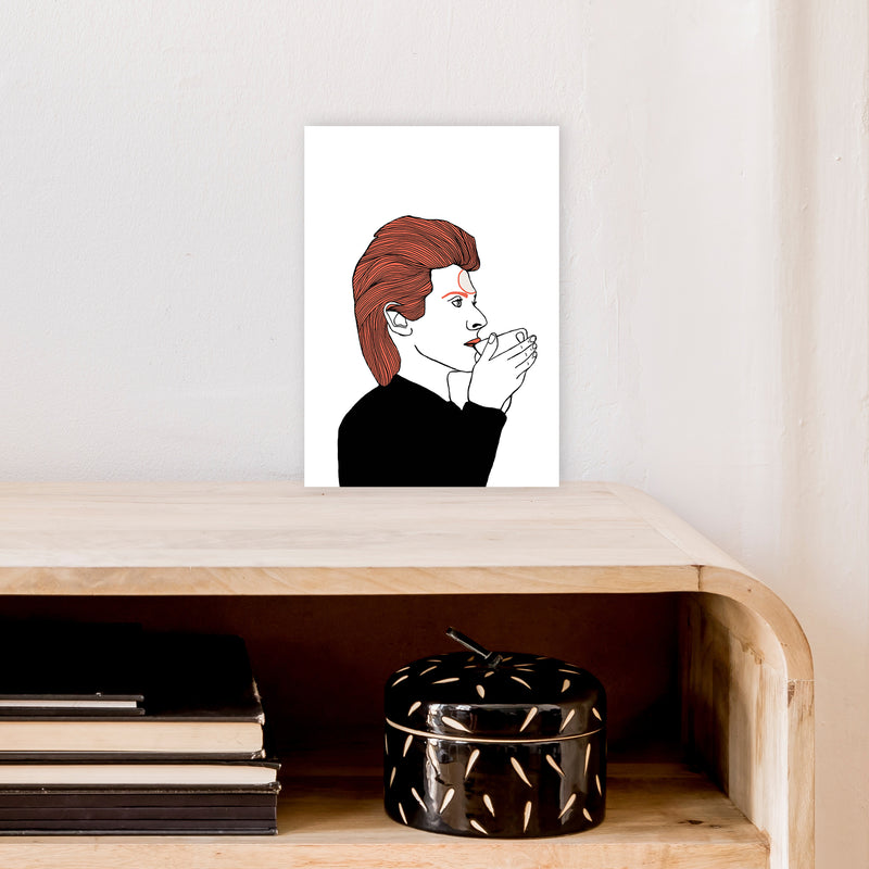 Bowie Tea Art Print by Carissa Tanton A4 Black Frame