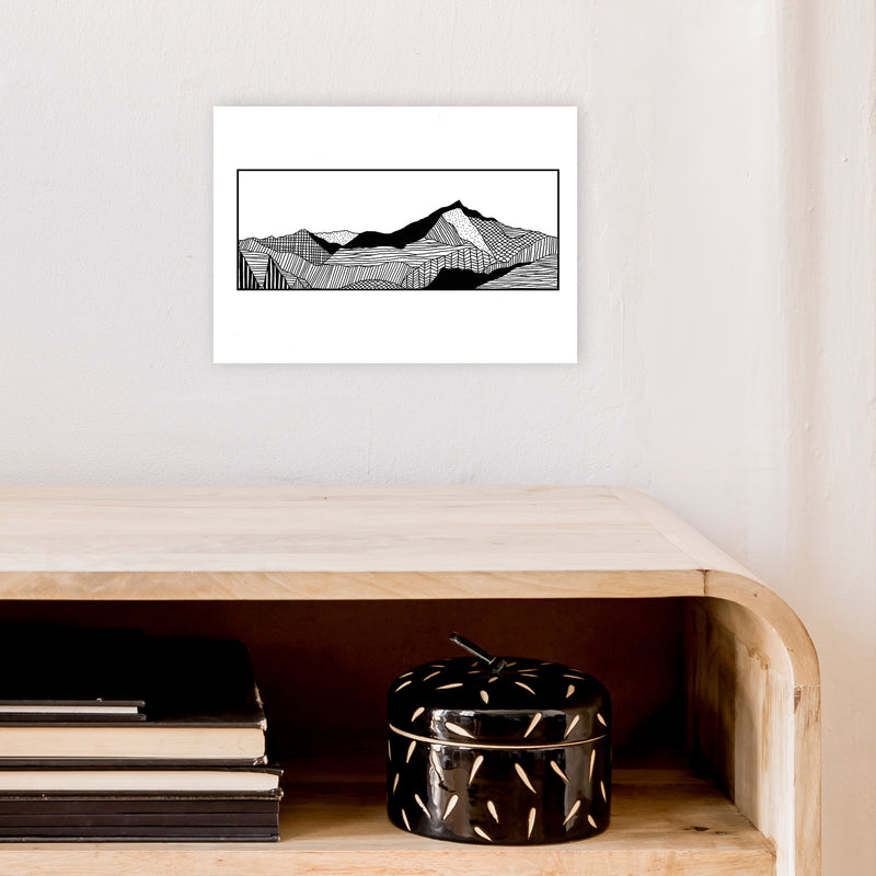 Snowdon Art Print by Carissa Tanton A4 Black Frame