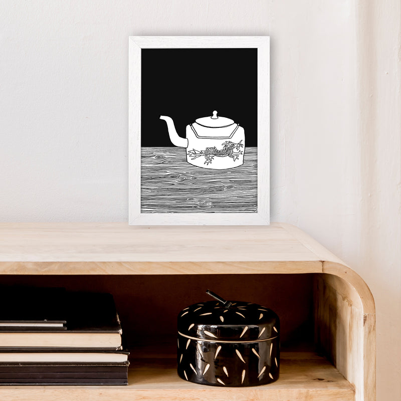 Bhutan Teapot Art Print by Carissa Tanton A4 Oak Frame