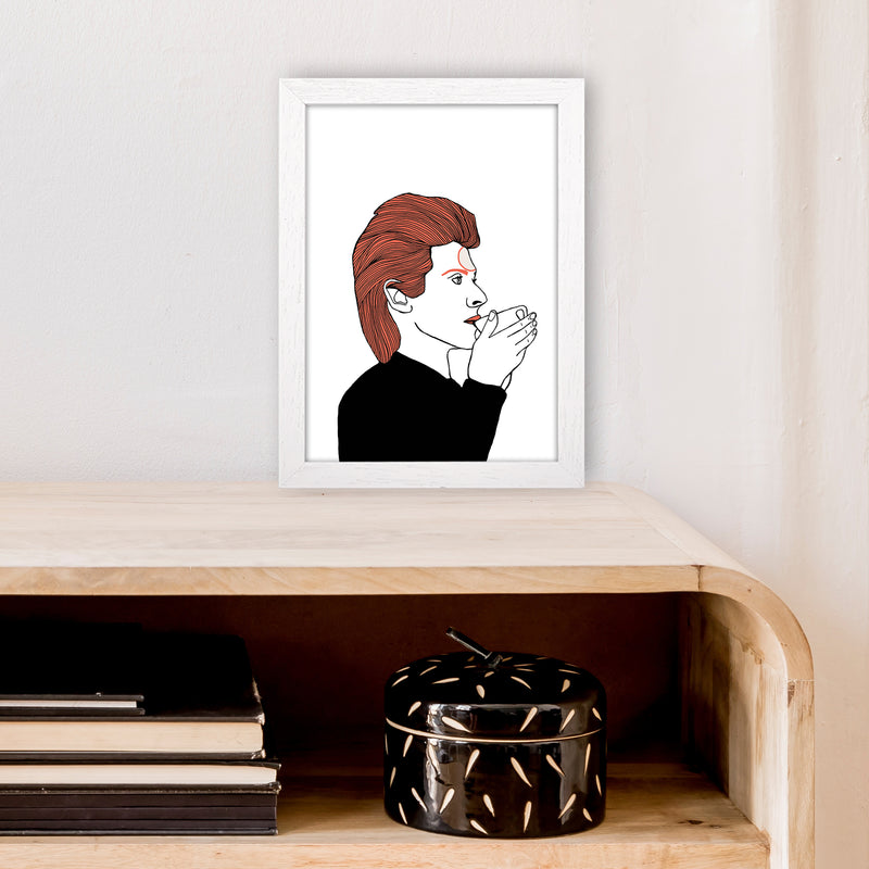 Bowie Tea Art Print by Carissa Tanton A4 Oak Frame