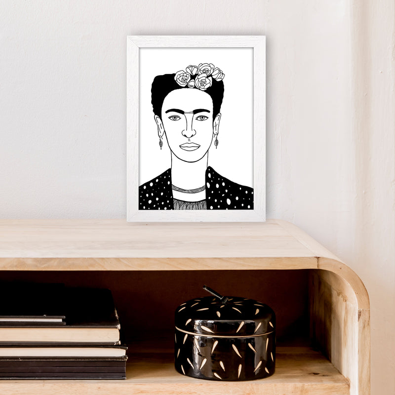 Frida Art Print by Carissa Tanton A4 Oak Frame
