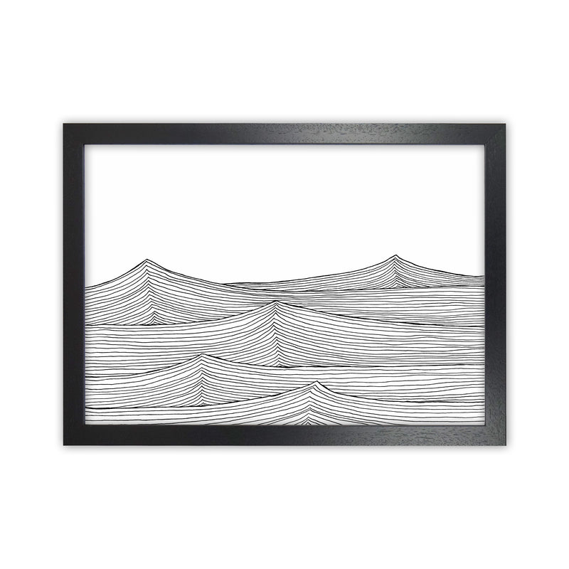 Continuous Sea Horizontal Art Print by Carissa Tanton Black Grain